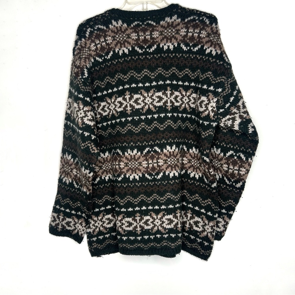 Abercrombie & Fitch Vintage Men’s Fair Isle 100% Wool Sweater Large - Picture 5 of 5